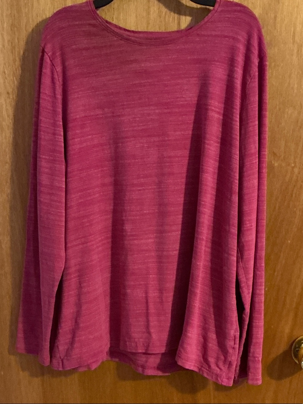 croft & barrow Long Sleeve Crewneck Top in Berry Pink